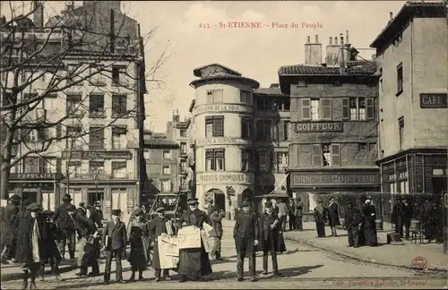 Ak Saint Étienne Loire, Place du Peuple