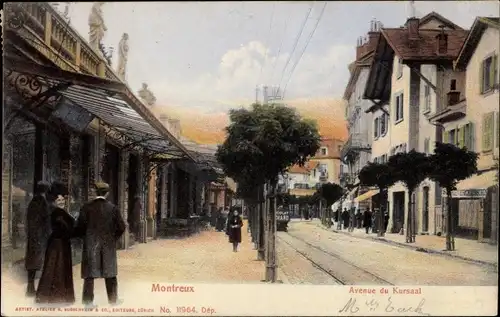 Ak Montreux Kt. Waadt Schweiz, Avenue du Kursaal