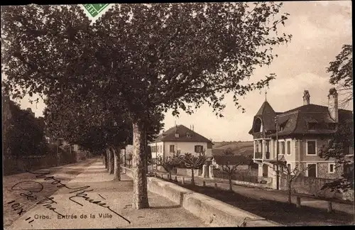 Ak Orbe Kanton Waadt Schweiz, Entree de la Ville