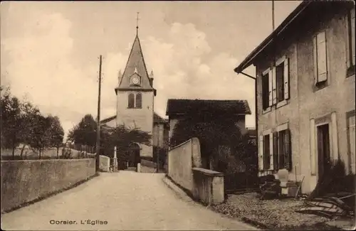 Ak Corsier Kanton Genf Schweiz, L'Eglise