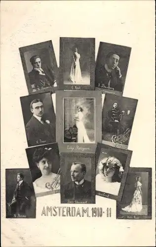 Ak Amsterdam 1910 1911, Opernsänger, Portraits
