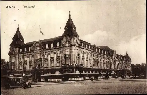 Ak Hamburg Altona, Blick auf den Kaiserhof, Straßenansicht, Kaffeehaus