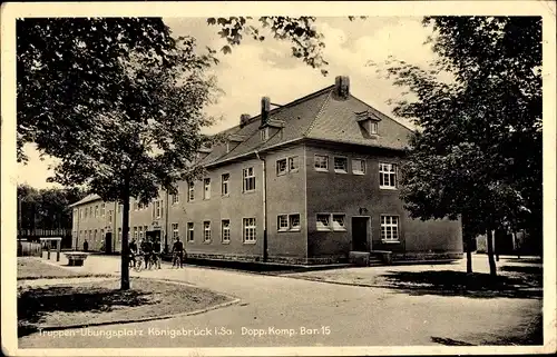 Ak Königsbrück in der Oberlausitz, Truppenübungsplatz, Dopp. Komp. Bar. 15