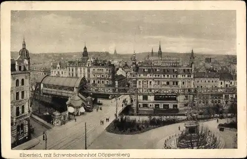 Ak Elberfeld Wuppertal, Schwebebahnhof Döppersberg