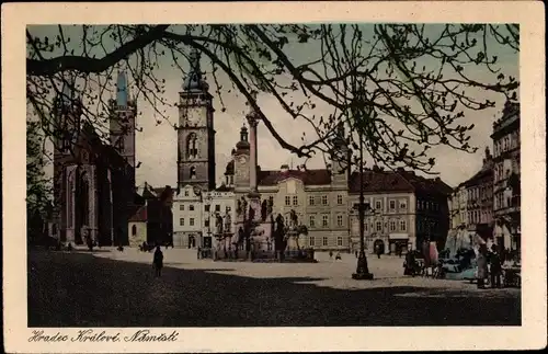 Ak Hradec Králové Königgrätz Stadt, Namesti