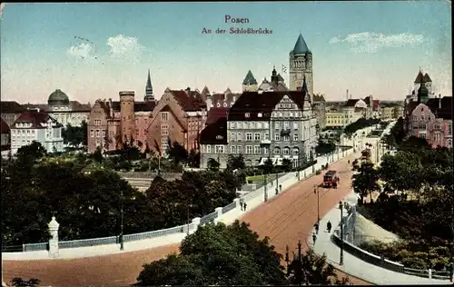 Ak Poznań Posen, Schlossbrücke