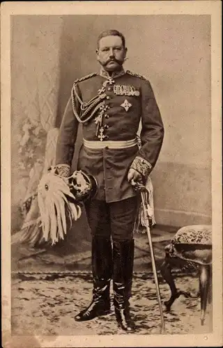 Ak Generalfeldmarschall Paul von Hindenburg,Portrait als Generalmajor und Chef VIII Armee Korps 1897