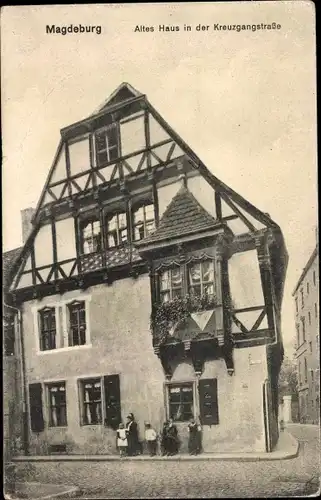 Ak Magdeburg an der Elbe, Altes Haus in der Kreuzgangstraße