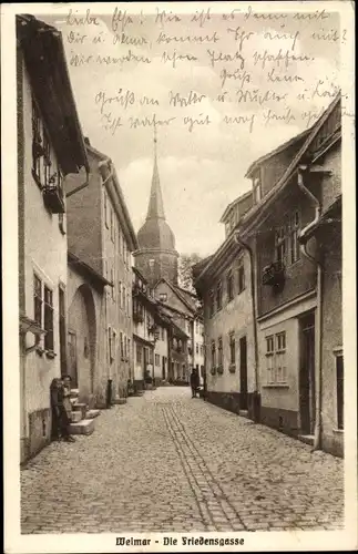 Ak Weimar in Thüringen, Friedensgasse