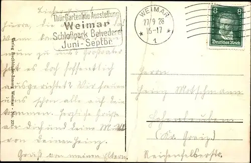 Ak Weimar in Thüringen, Friedensgasse