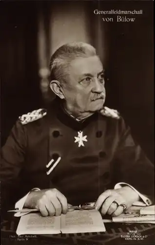 Ak Generalfeldmarschall Karl von Bülow, Portrait, Uniform, Orden