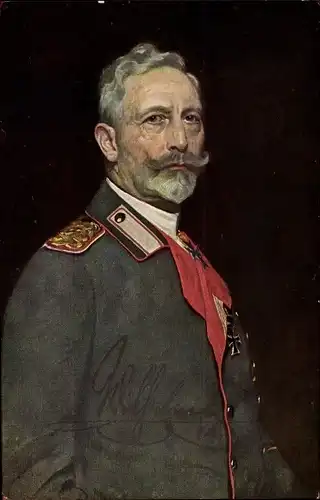 Künstler Ak Schwarz, Alfred, Kaiser Wilhelm II., Eisernes Kreuz, Uniform, Portrait