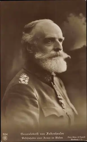 Ak Generaloberst von Falkenhausen, Befehlshaber einer Armee im Westen