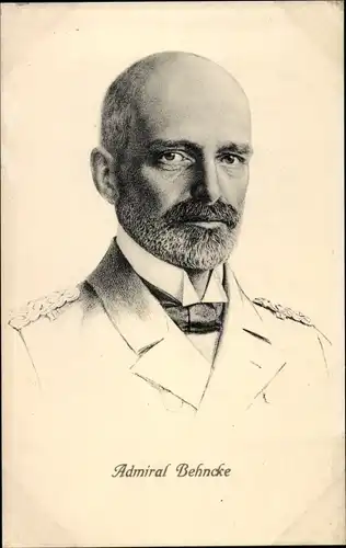 Künstler Ak Admiral Paul Behncke, Chef der Reichsmarine, Portrait