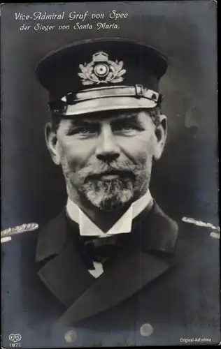 Ak Vizeadmiral Maximilian Graf von Spee, Portrait in Uniform