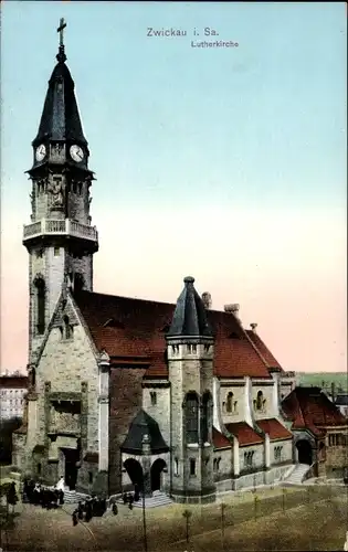 Ak Zwickau in Sachsen,  Lutherkirche