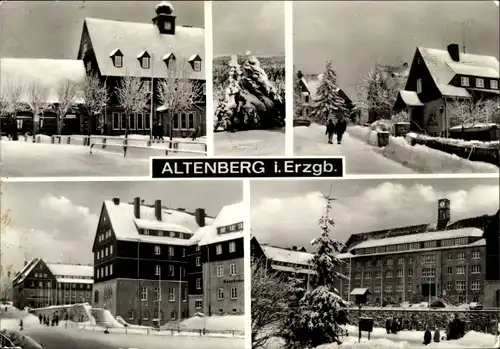 Ak Altenberg im Erzgebirge, Winteransichten