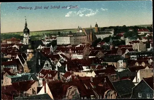 Ak Altenburg in Thüringen, Blick auf Schloss und Stadt