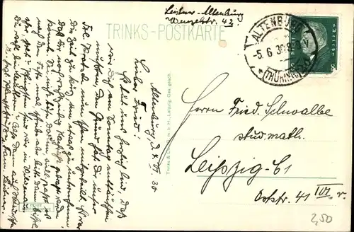 Ak Altenburg in Thüringen, Schloss