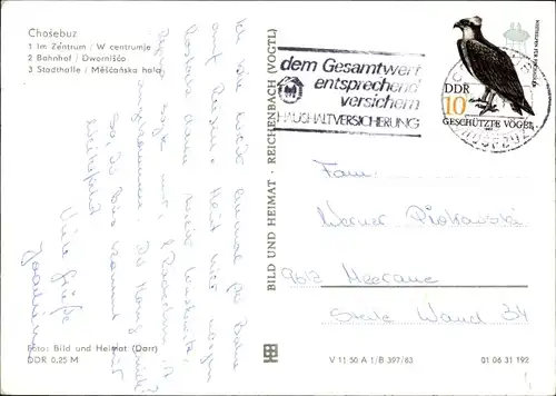 Ak Cottbus, Zentrum, Bahnhof, Stadthalle