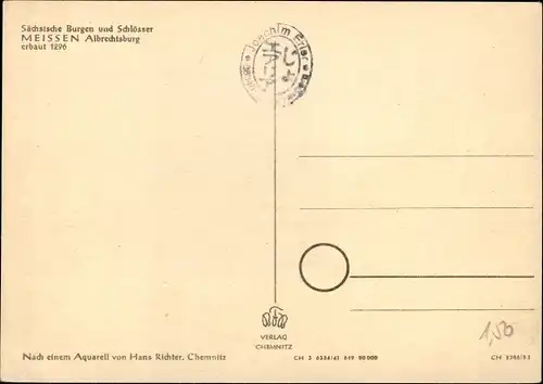 Künstler Ak Richter, Hans, Meißen an der Elbe, Albrechtsburg