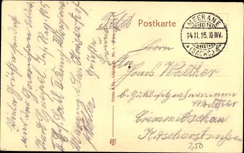 Ak Meerane Sachsen, Ferienkolonieheim, Fachwerkhaus, Wald