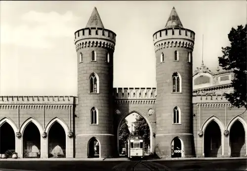 Ak Potsdam, Nauener Tor, Straßenbahn