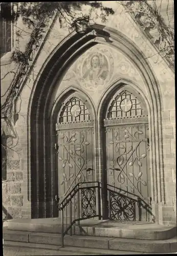 Ak Babelsberg Potsdam in Brandenburg, Oberlinhaus, Portal der Oberlinkirche