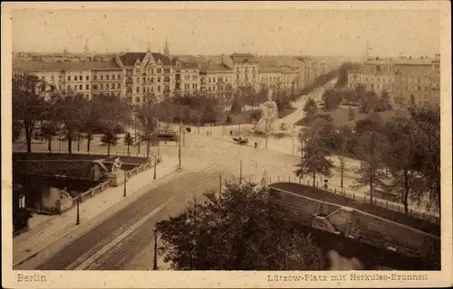 Ak Berlin Tiergarten, Lützowplatz mit Herkulesbrunnen