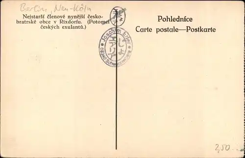 Ak Berlin Neukölln Rixdorf, Nejstarsi clenove nynejsi ceskobratrske obce, Potomei ceskych exulantu