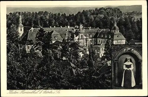 Ak Marienthal Ostritz in Sachsen, Kloster Marienthal, Nonne