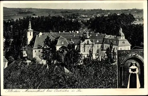 Ak Ostritz in der Oberlausitz, Kloster Sankt Marienthal, Nonne