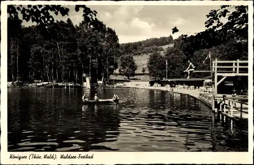 Ak Königsee in Thüringen, Waldsee-Freibad