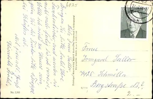 Ak Schwarzburg Thüringer Wald, Kirche mit Gemeindehaus und Forstschule