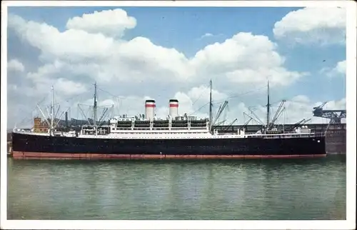 Ak Hamburg Mitte, Dampfschiff Deutschland im Hafen, HAPAG