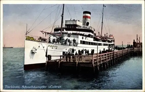 Ak HAPAG Dampfer Cobra, Seebäderdienst