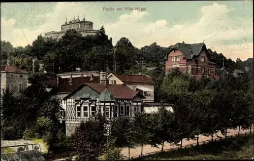 Ak Hügel Essen im Ruhrgebiet, Partie bei Villa Hügel