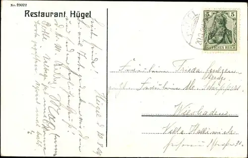 Ak Hügel Essen im Ruhrgebiet, Partie bei Villa Hügel