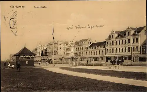 Ak Nordseebad Norderney Ostfriesland, Kaiserstraße