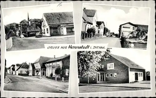 Ak Hennstedt in Dithmarschen, Ortsansichten