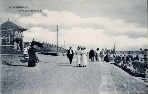 Ak Nordseebad Norderney Ostfriesland, Strandpromenade