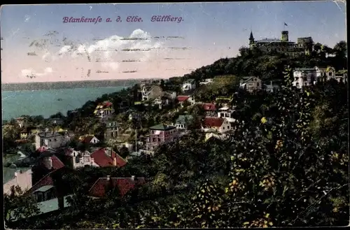 Ak Hamburg Altona Blankenese, Blick auf den Süllberg