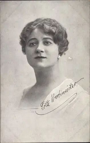 Ak Schauspielerin Lotte Werkmeister, Portrait, Ohrring