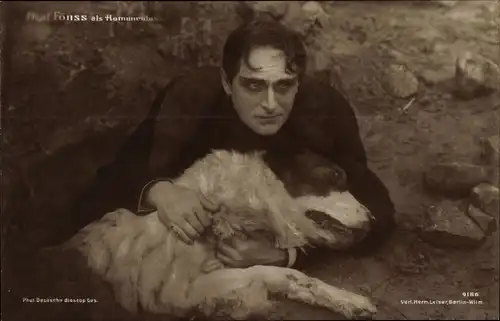 Ak Schauspieler Olaf Fønss als Homunculus, Filmszene