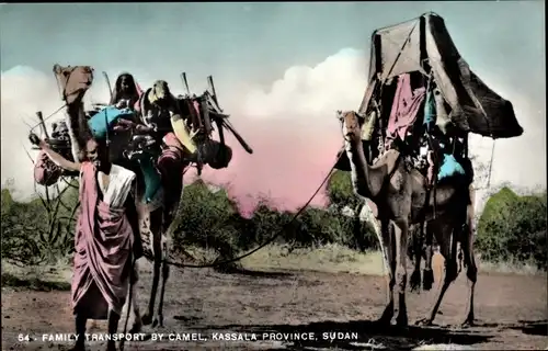 Ak Family Transport by Camel, Kassala Province Sudan