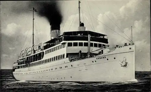 Ak Ostseedampfer SS Rugard, Fährschiff, Salonschnelldamper