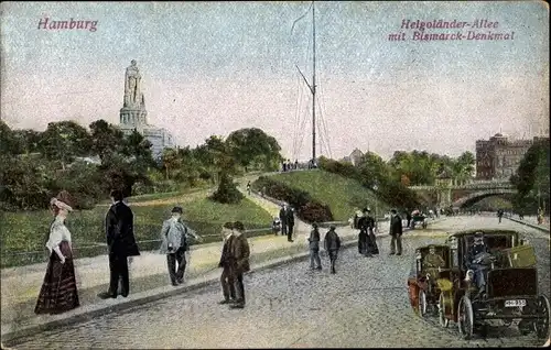 Ak Hamburg Neustadt, Helgoländer Allee, Bismarckdenkmal