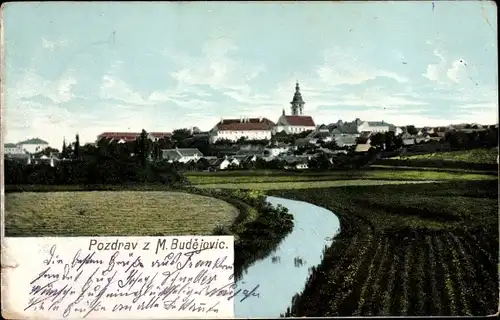 Ak Moravské Budějovice Mährisch Budwitz Hochland, Gesamtansicht der Stadt