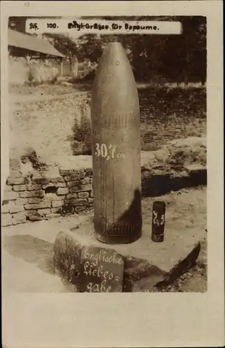 Foto Ak Britische Liebesgabe, Blindgänger