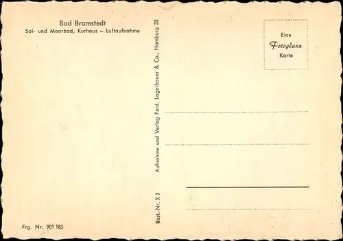 Ak Bad Bramstedt in Holstein, Kurhaus, Luftbild